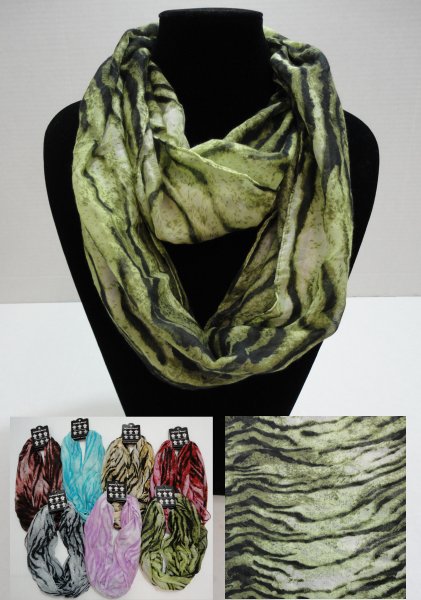 Light Weight Infinity Scarf [Zebra Print]